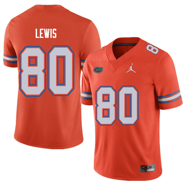 Jordan Brand Men #80 C'yontai Lewis Florida Gators College Football Jerseys Sale-Orange